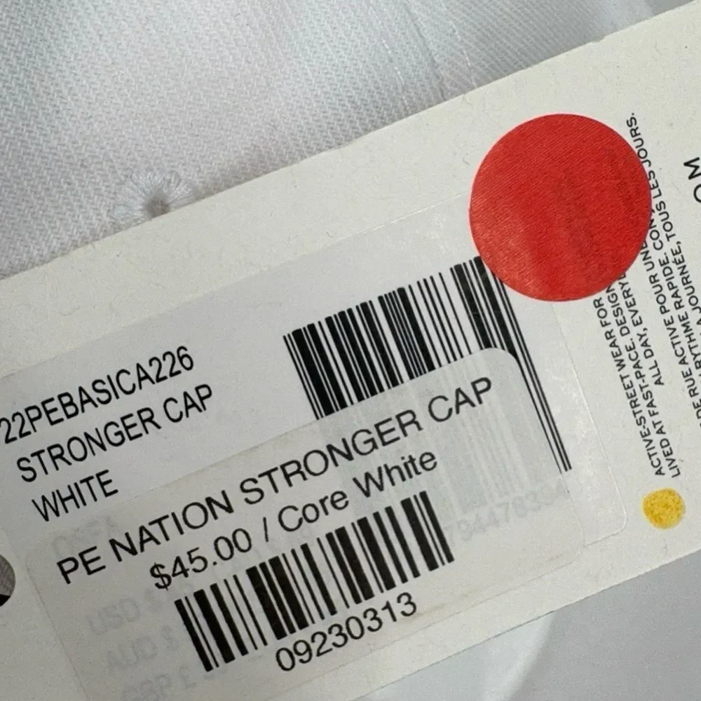 P.E Nation Stronger Cap in White Women’s Size OS NWT